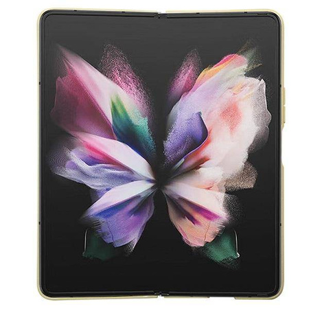 Guess nakładka do Samsung Z Fold5 GUHCZFD5HGGSHD złota PU/TPU Glitter Script