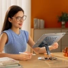 Wozinsky WRS-DSY84SS 360° drehbarer Tablet-Ständer aus Aluminium, Grau