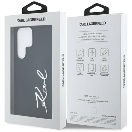 Karl Lagerfeld nakładka HC Silicone Sign Metal Logo do Samsung Galaxy S25 Ultra czarna