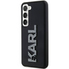 Karl Lagerfeld 3D Rubber Glitter Logo Hülle für Samsung Galaxy S23+ – Schwarz