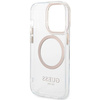 Oryginalne Etui IPHONE 15 PRO MAX Guess Hard Case Metal Outline Magsafe złote