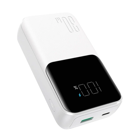 Mini power bank with built-in cables Joyroom JR-PBC06 30W 10000mAh - white