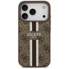 GUESS futerał do IPHONE 17 Pro kompatybilny z MagSafe GUHMP17LP4RPSW (4G Printed Stripes) brązowy