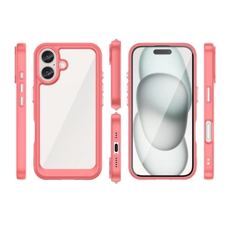 Outer Space Case with Gel Frame for iPhone 16 - Red
