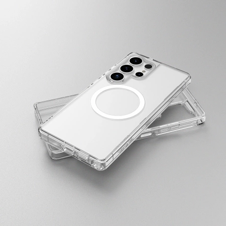 AmazingThing Minimal Mag Case mit Magnetring für Samsung Galaxy S25 Ultra - Transparent