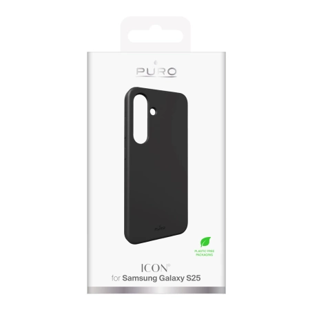 Puro Icon Silicone Case for Samsung Galaxy S25 - Black