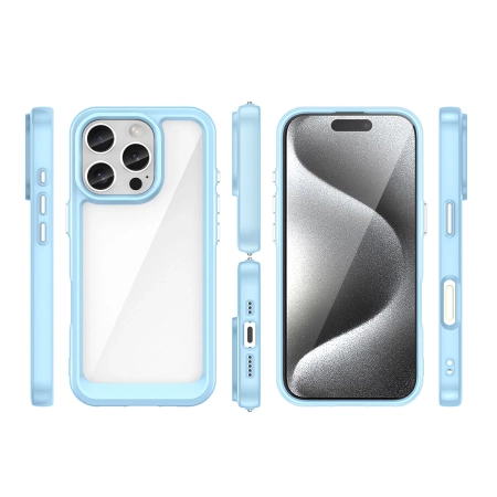 Outer Space Case mit Gelrahmen für iPhone 16 Pro – blau