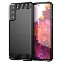 Carbon Case Flexibel Handyhülle TPU Schutzhülle für Samsung Galaxy S21+ 5G (S21 Plus 5G) schwarz