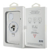 Oryginalne Etui IPHONE 13 / 14 / 15 Karl Lagerfeld Hardcase Ring Stand Karl&Choupettte MagSafe białe