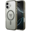 Guess Nakładka Magsafe IML Gradient Case With Print Triangle Logo & Silver Metal Camera Buttons Do iPhone 17 Khaki