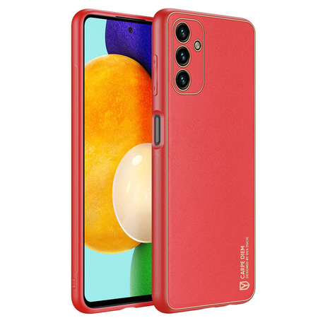 Dux Ducis Yolo elegante Hülle aus ökologischem Leder für Samsung Galaxy A13 5G rot