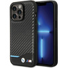 Hülle BMW BMHCP13X22NBCK iPhone 13 Pro Max 6,7&quot; schwarz/schwarz Hardcase Leder Carbon