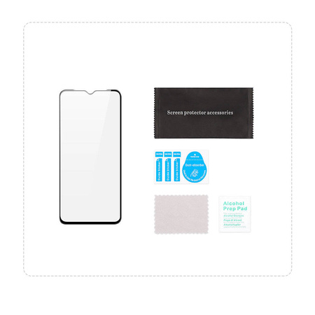 Dux Ducis 9D Tempered Glass 9H Full Screen Tempered Glass mit Realme Narzo 50A Rahmen schwarz (case friendly)