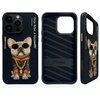 Nimmy etui iPhone 15 Pro 6.1"             czarny/black Glasses Cool Dog