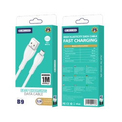 JELLICO kabel B9 Micro USB 3.1A 1M Biały