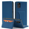 Magnetkartenhülle Hülle für Samsung Galaxy A52 5G Tasche Geldbörse Kartenhalter Blau