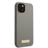 Original Case IPHONE 13 MINI Guess Hard Case Silicone Logo Plate MagSafe (GUHMP13SSPLG) gray