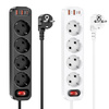 HOCO listwa zasilająca 4-gniazdowa + 2 x USB QC3.0 18W + Typ C PD 20W Aura NS1 biała