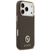 GUESS futerał do IPHONE 17 Pro kompatybilny z MagSafe GUHMP17LPGCRMDEW (PU W/ Grained Strass Logo) brązowy