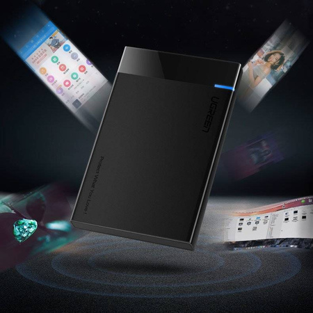 Ugreen kieszeń na dysk HDD SSD obudowa dysku SATA 2,5'' USB 3.0 czarny (30847)