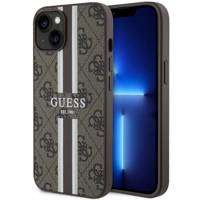 Guess GUHMP14SP4RPSW iPhone 14 6,1" braun/braunes Hardcase 4G bedruckte Streifen MagSafe