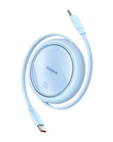 Kabel wysuwany Baseus Free2Draw Mini USB-C - USB-C 100W 1m - niebieski