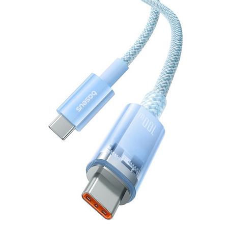 BASEUS kabel Typ C do Typ C Explorer Power Delivery 100W 1m niebieski P10319703311-00 / CB000043