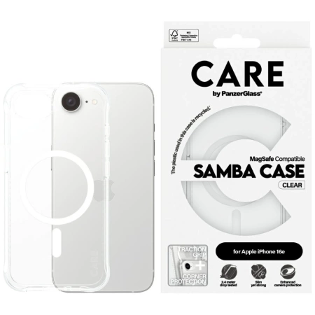 Etui CARE by PanzerGlass Fashion MagSafe na iPhone 16e - przezroczyste