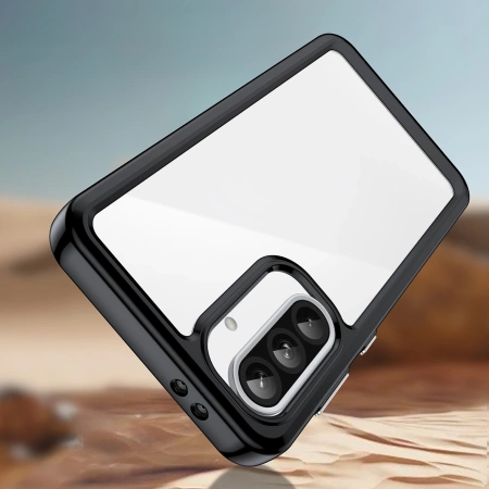 Etui Outer Space Case do Samsung Galaxy A56 pokrowiec z elastyczną ramką - czarne