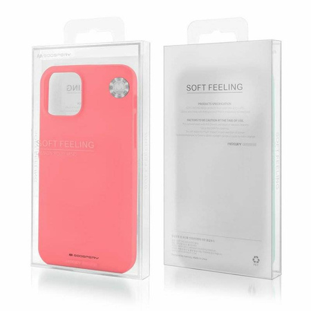 Schutzhülle IPHONE 14 PRO Mattes Silikon Mercury Soft Jelly hell-pink