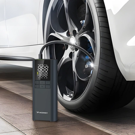 Wozinsky WPEP-8000 Kompressor, elektrische Pumpe, 8000-mAh-Powerbank, Taschenlampe – schwarz