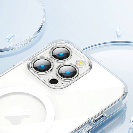 Joyroom 14D Magnetic Case magnetyczne etui do iPhone 14 Pro kompatybilne z MagSafe przezroczysty (JR-14D6)