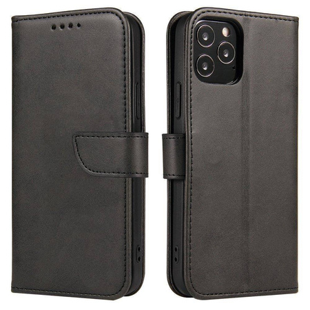 Magnet Case elegante Hülle mit Überschlag und Standfunktion für Samsung Galaxy A03s (166,5) schwarz
