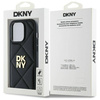 Original Handyhülle IPHONE 14 PRO MAX DKNY Quilted Stack Logo (DKHCP14XPQDSLK) schwarz