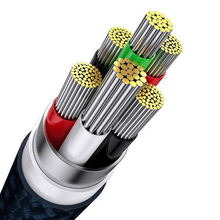 3in1 USB cable Baseus USB 3in1 Baseus Flash Series,  USB-C + Micro + Lightning 66W, 1.2m (blue)