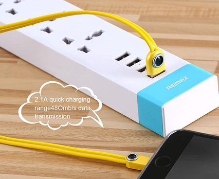 REMAX Kabel Lemen RC-101m - USB na Micro USB - Żółty