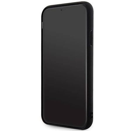 Original Handyhülle IPHONE 11 Karl Lagerfeld Hardcase 3D Monogram (KLHCN61RUPKLPK) schwarz