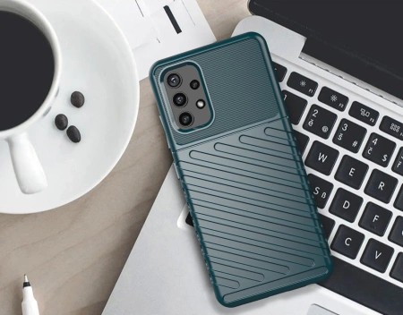 Thunder Case Flexibel Robuste Panzer Handyhülle TPU Schutzhülle für Samsung Galaxy A72 4G grün