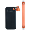 Verbatim Dysk SSD 2TB - brelok do kluczy  z kablem USB 3.2 gen.2 czarno-pomarańczowy/black-orange 32197