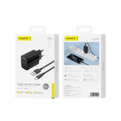 FONENG Netz-Ladegerät EU64 18W 1xUSB QC3.0 + Kabel Micro schwarz