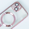 Nakładka Color Chrome Mag do iPhone 15 6,1" różowo-złota