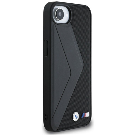 BMW futerał do IPHONE 16e (SE 4 2025) kompatybilny z MagSafe BMHMPSE424PUOCSK (PU Oversized Stripes) black
