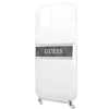 Guess GUHCP13SKC4GBSI iPhone 13 mini 5,4 &quot;Transparent hardcase 4G Gray Strap Silver Chain