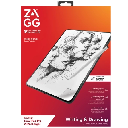 ZAGG InvisibleShield Fusion Canvas antibakterielle Schutzfolie im Papierimitat für iPad Pro 13&quot; 2024