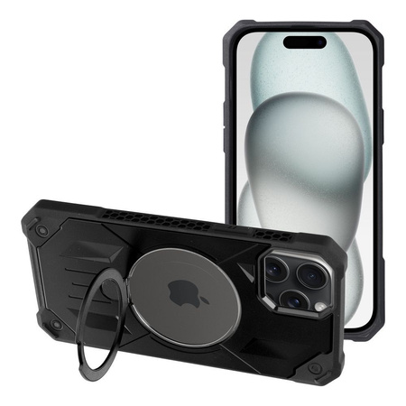 Futerał Armor Mag Cover kompatybilny z MagSafe do IPHONE 15 PLUS czarny