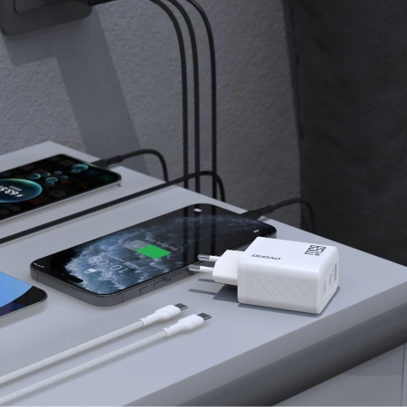 Ładowarka sieciowa Dudao A29C 65W GaN + kabel USB-C - biała