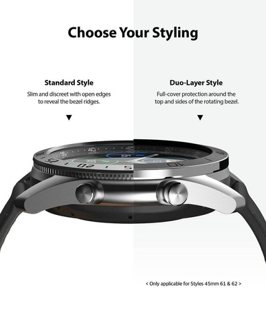 Ringke Bezel Styling etui ramka koperta pierścień Samsung Galaxy Watch 3 45mm czarny (GW3-45-61)