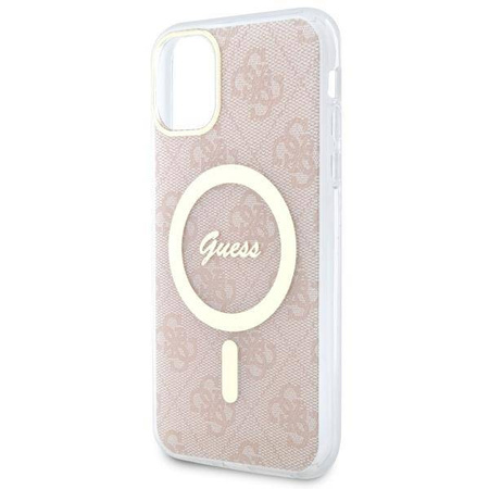 Guess GUHMN61H4STP iPhone 11 6.1" pink/pink Hardcase 4G MagSafe
