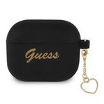 Guess GUA3LSCHSK AirPods 3 cover black / black Silicone Charm Collection