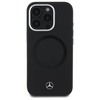Original Handyhülle IPHONE 16 PRO MAX Mercedes Hardcase Silicone Tonal Logo MagSafe (MEHMP16X23SUTTK) schwarz